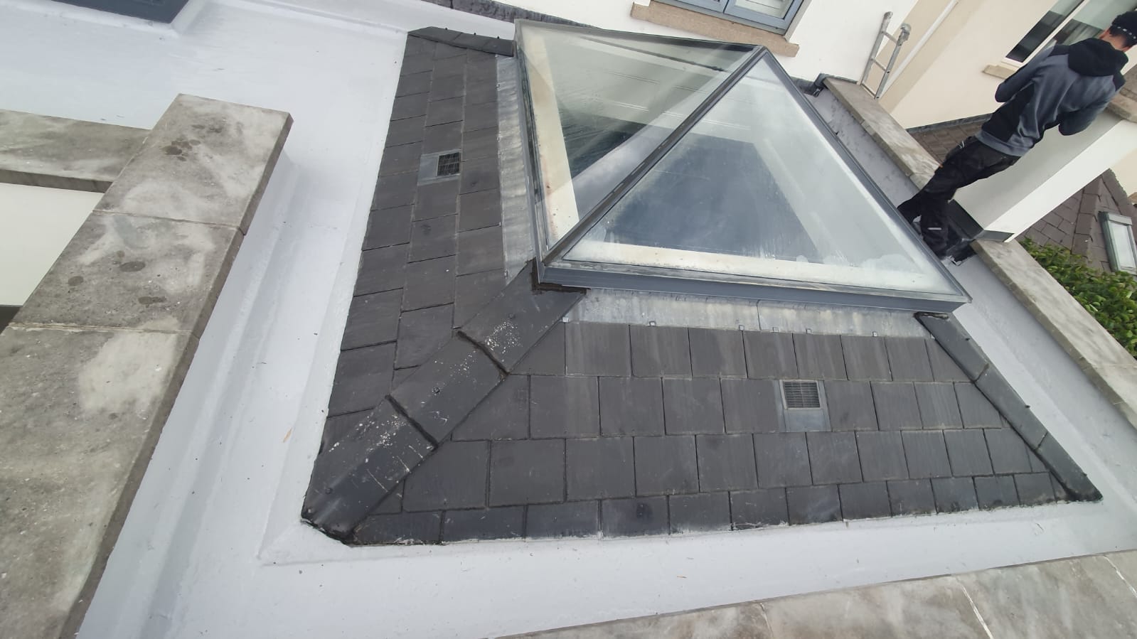 Slate roof installation in progress Dublin